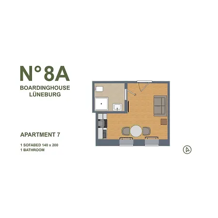 Апартаменты 07 No 8a Boardinghouse *